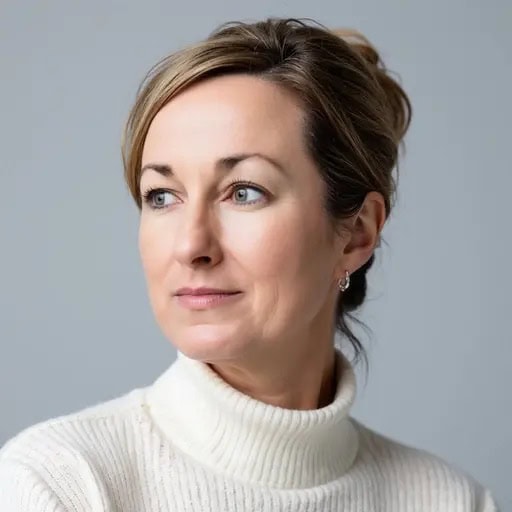 Kaitlin McMillan looking to the side in a professional portrait.