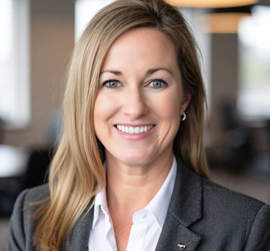 Kaitlin McMillan smiling in a professional setting.